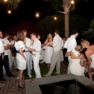 SCENE members enjoy the courtyard during the annual White Party.